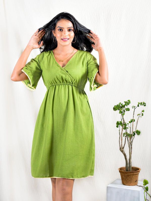 Botanical Bliss V-Neck Dress